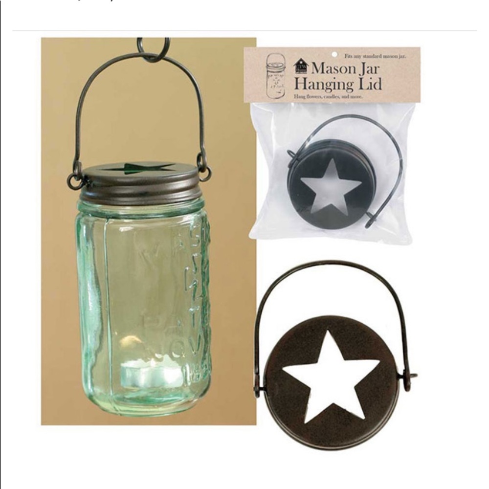 Hanging Star Mason Jar Lid topper